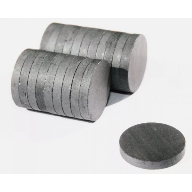 100x CALAMITA MAGNETE IN FERRITE PER BOMBONIERE19,5mmX3mm