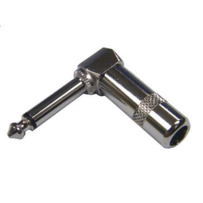 ADATTATORE ANGOLARE CONNETTORE JACK AUDIO 6.35mm 90 GRADI