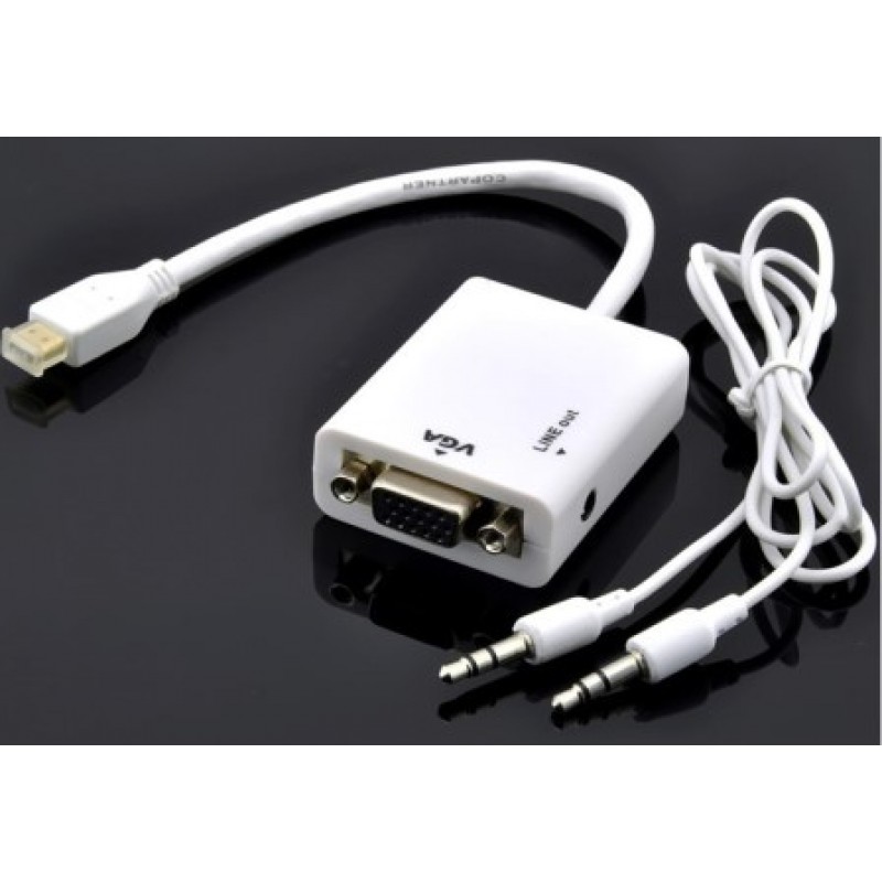 CAVO CONVERTITORE DA MICRO HDMI A VGA + AUDIO JACK OUTPUT