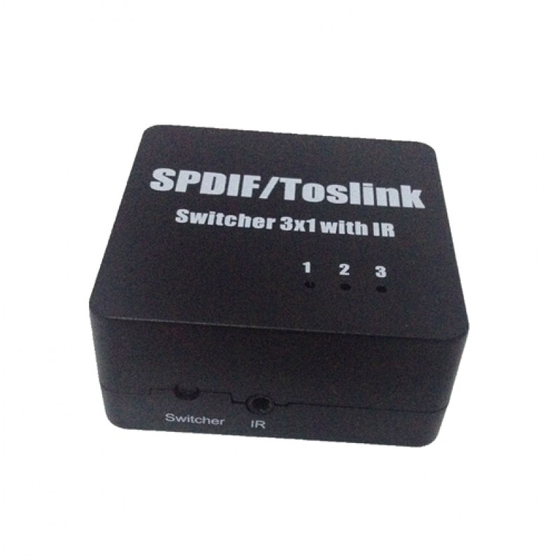 SWITCH 3X1 SPDIF/TOSLINK CON TELECOMANDO WITH REMOTE CONTROL