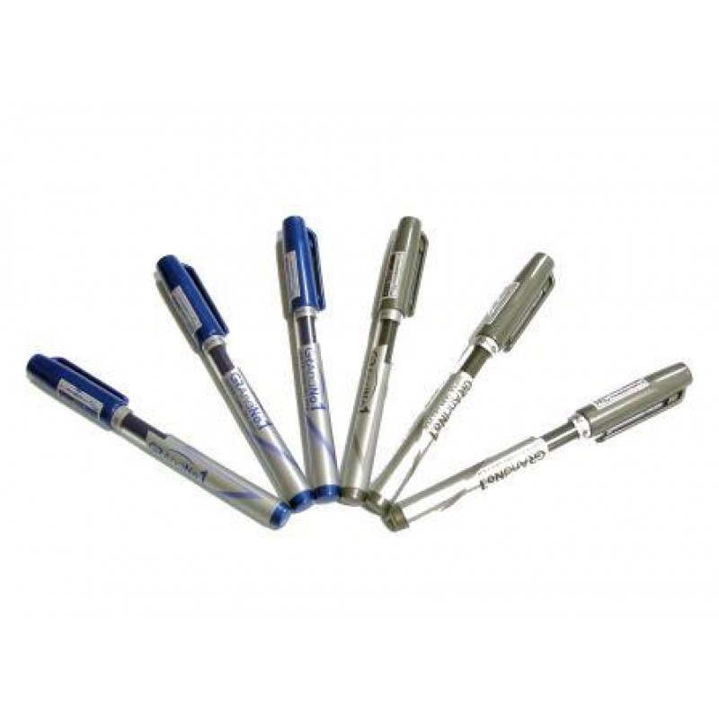 SET LOTTO 6 PENNE GEL 0.5mm A LUNGA DURATA NERO O BLU A SCELTA