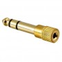 Adattatore JACK DA 6.3 (M) A 3.5 (F) SPINA STEREO  1/4" (3.5mm) Female to 3/4" (6.5mm) Male Jack
