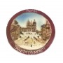 Calamita Magnete Resina"ROMA TONDO R.PIAZZA DI SPAGNA" Fridge Magnet Souvenir 
