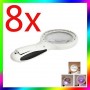 LENTE DI INGRANDIMENTO CON 8 LED RAGGIO UV CONTROLLO SOLDI FALSI LAMPADA TORCIA