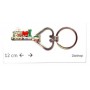 SOUVENIR FROM ITALY " PORTACHIAVI A CHIAVE ITALIA VATICANO" IN METALLO KEYCHAIN VATICAN ON KEY