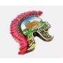 Calamita Magnete Resina ROMA COLOSSEO ELMO ROSSO CENTURIONE FRIDGE MAGNET FROM ITALY