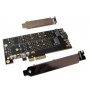 Adattatore M.2 NVMe SSD NGFF a PCI-E X4 M Key B KEY Dual interface PCI Express 3.0 Dual voltage 12v+3.3v SATA3