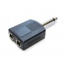 Adattatore PLUG MONO JACK  6.35 M / 2 * 6.35 F