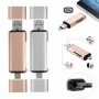 USB 3.0 + MICRO USB + USB TYPE-C 3.1 A CARD TF+ SD READER ALLUMINIUM TRILEX