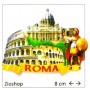 Calamita Frigo Magnete Resina "ROMA- COLOSSEO GLADIATORE VATICANO  PRINT STYLE" Fridge Magnet  From Italy