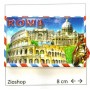 Calamita Frigo Magnete "LETTERA ROMA COLOSSEO TREVI SAN PIETRO GLADIATORE  " Fridge Magnet  From Italy