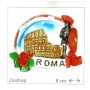 Calamita Frigo Magnete Souvenir "ROMA- COLOSSEO GLADIATORE CON ROSA" Fridge Magnet  SOUVENIR Italy