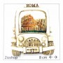 Calamita Frigo Magnete Souvenir "ROMA TAXI COLOSSEO AUTO" Fridge Magnet  From Italy