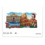 Calamita Frigo Magnete Calamita "ROMA- PRINT FONTANA TREVI COLOSSEO ELMO" Fridge Magnet  From Italy