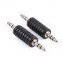 Adattatore ACCOPPIATORE Audio 3.5 mm Jack MASCHIO a MASCHIO Stereo NERO
