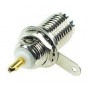 CONNETTORE COASSIALE  MINI UHF A PANNELLO SALDARE BULKHEAD 