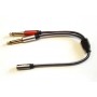 CAVO ADATTATORE AUDIO 3.5 FEMMINA A 2 6,35 L+R  30cm MIXER AMPLIFICATORI EQUALIZZATORI ETC