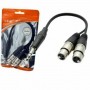 Cavo Adattatore Audio Da 2 XLR Femmina A Jack 6,35mm Maschio 
