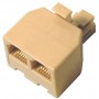Sdoppiatore Splitter Telefonico presa a muro Rj11 spina plug 6P4C Telefono FAX