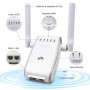 WiFi Wireless Ripetitore Router 300Mbit/s 2.4GHz Range Extender con 2 Antenne Esterne