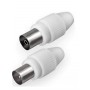 COPPIA DI CONNETTORI PAL ANTENNA TV MASCHIO/FEMMINA