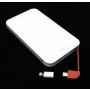 POWER BANK SLIM 6000mAh MICRO USB CON ADATTATORE LIGHT IPHONE IPAD