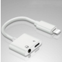 Adattatore Lightning Sdoppiatore Ricarica Cuffie Jack aux 3,5 mm Audio Per Iphone 