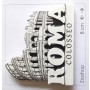 Calamita Magnete Souvenir Roma Colosseo in Resina Color Marmo Bianco Alto-Basso Rilievo. Effetto 3D.