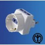 XSL1106 ADATTATORE 16A 3 PRESE 10/16A BIPASSO + 1 PRESA 10A SCHUKO   