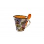 TAZZA PICCOLA CON CUCCHIAIO ROMA BASE QUADRATA ARROTONDATA  5684