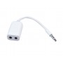Cavo SDOPPIATORE-SPLITTER AURICOLARE COMPATIBILE IPOD IPHONE JACK 3.5 MM MP3