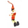 BURATTINO PICCOLO IN LEGNO PINOCCHIO IN PIEDE PORTACHIAVE 10CM PINOCCHIO IDEA REGALO BOMBONIERA