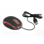 Mini mouse ottico 800 dpi Usb Retroilluminato di Rosso