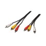Cavo audio video professionale 3 RCA/M- 3 RCA/M -1,5 mt