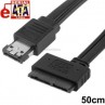 CAVO ESATA + USB(POWER eSATA) - 7+9 (MICRO SATA 16PIN) PER SSD O HDD DA 1,8" 50cm