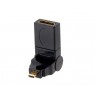 ADATTATORE HDMI MICRO / HDMI F A 360 GRADI SNODATO 