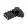 ADATTATORE HDMI MICRO / HDMI F A 360 GRADI SNODATO 