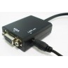 CAVO CONVERTITORE DA MINI HDMI A VGA + AUDIO JACK OUTPU