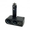 SDOPPIATORE PRESA ACCENDISIGARI E 2 PORTE USB 1A E 2,1A;Car Cigarette Lighter Adapter 2xUSB