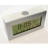 SPECCHIO SVEGLIA LCD DIGITALE TERMOMETRO OROLOGIO DA TAVOLO ALLARME LUCE LED CLOCK 